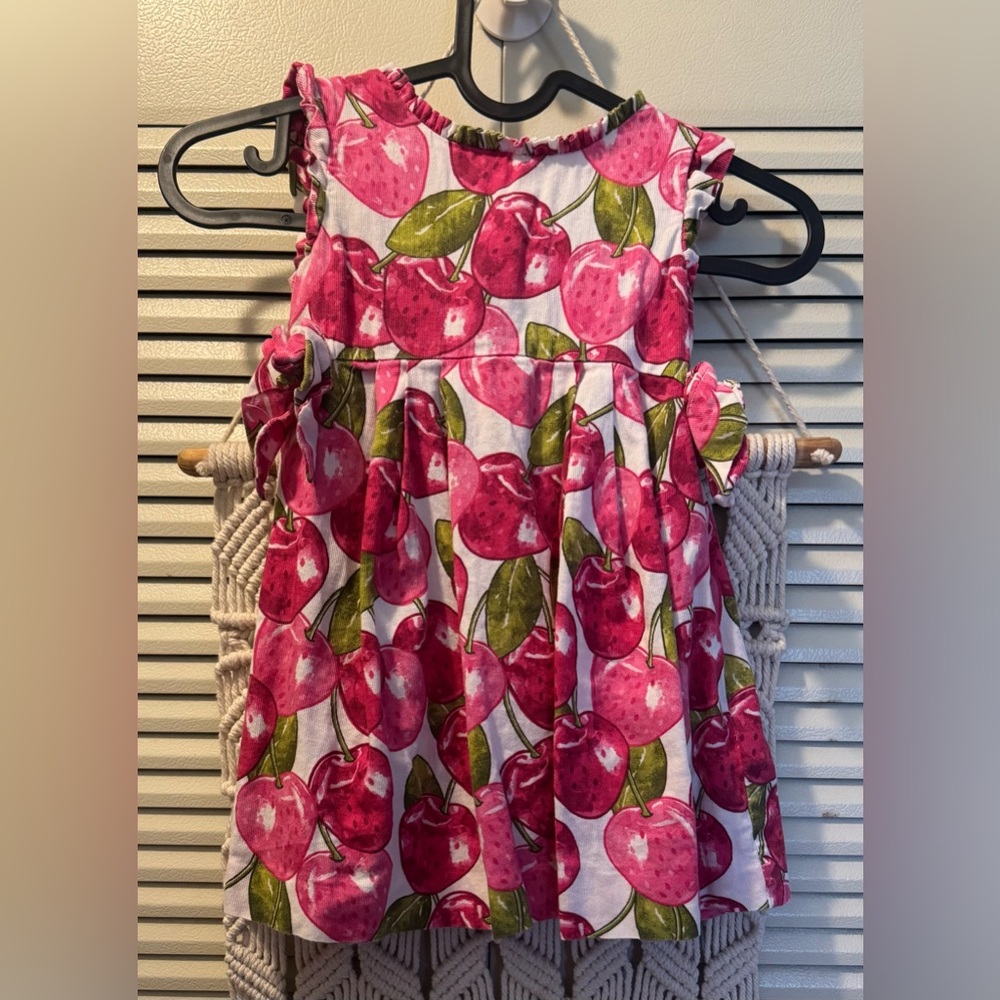 MAYORAL Girls Cherry Print Sleeveless Dress Sz 4 years old